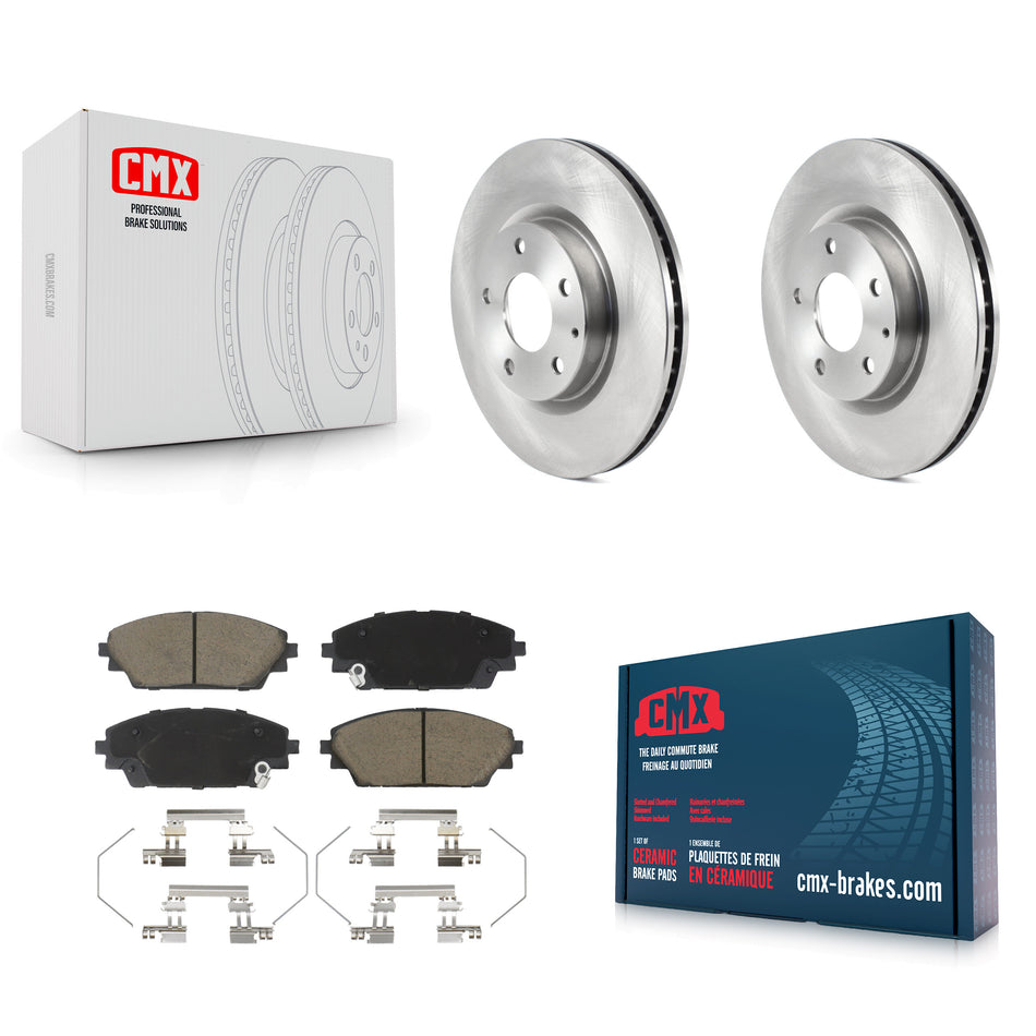 Front Disc Brake Rotors And Ceramic Pads Kit For 2020-2023 Mazda CX-30 K8C-103508