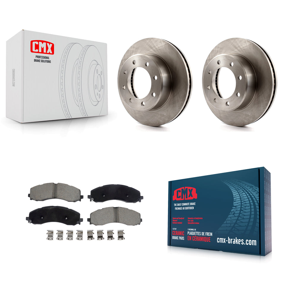 Front Disc Brake Rotors And Ceramic Pads Kit For Ram 2500 3500 K8C-103509