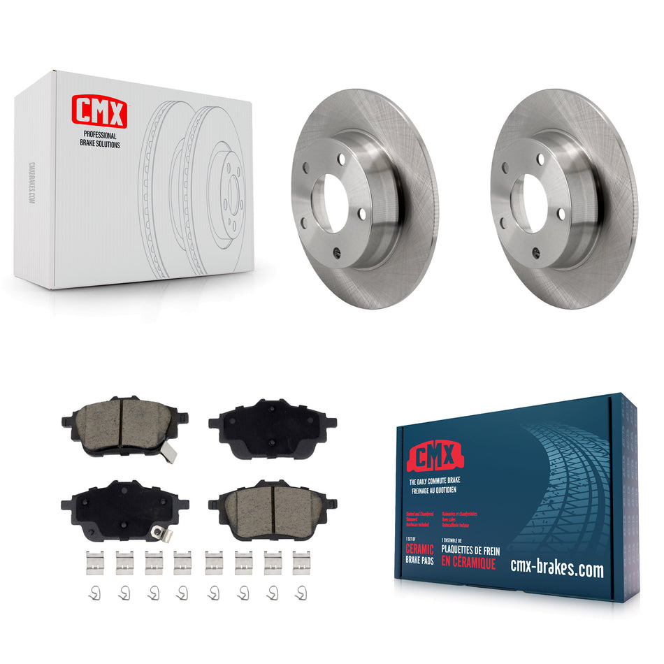 Rear Disc Brake Rotors And Ceramic Pads Kit For 2020-2023 Nissan Sentra rear brakes K8C-103515