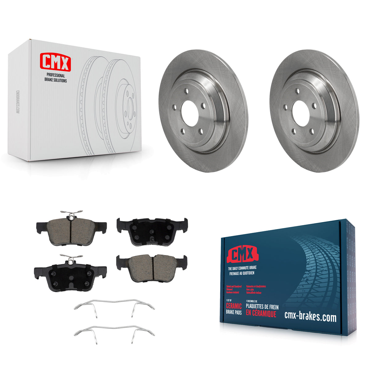 Rear Disc Brake Rotors And Ceramic Pads Kit For Ford Escape Bronco Sport Lincoln Corsair K8C-103520