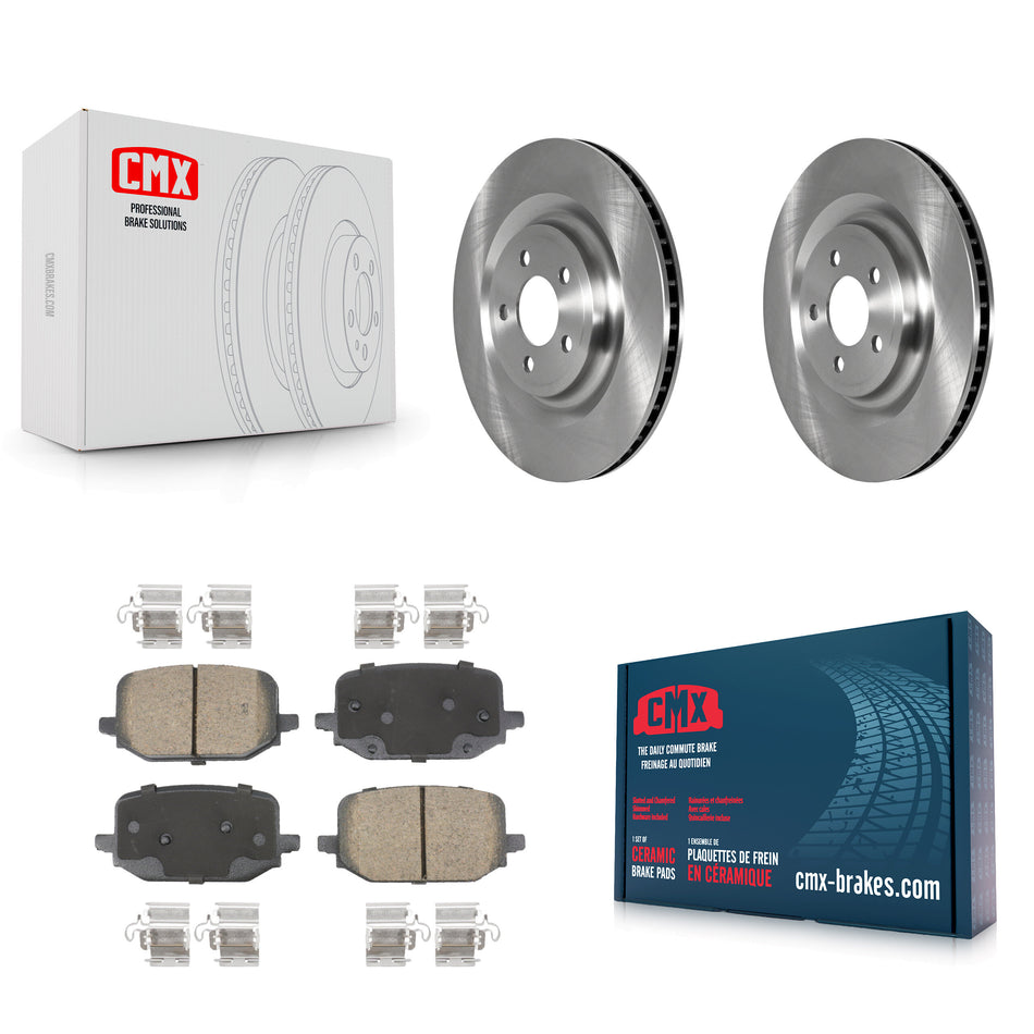 Rear Disc Brake Rotors And Ceramic Pads Kit For 2022-2023 Ford Explorer 3.3L K8C-103524