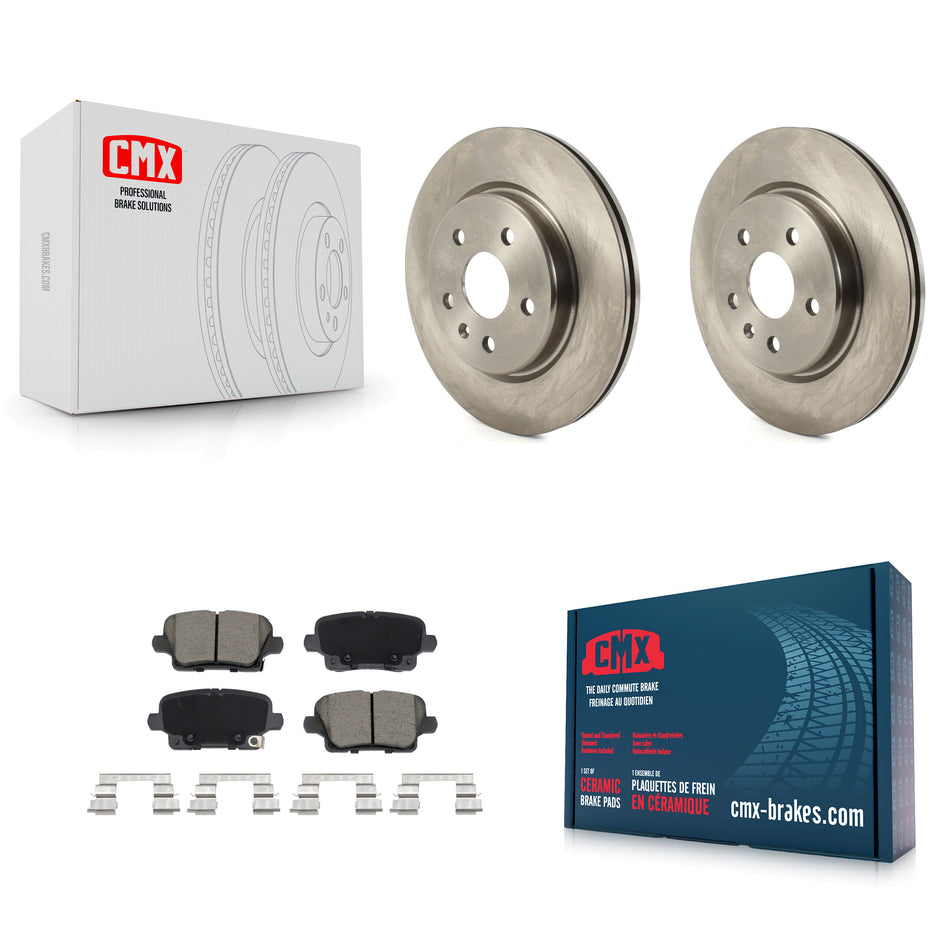 Rear Disc Brake Rotors And Ceramic Pads Kit For Cadillac XT4 Buick Envision K8C-103526
