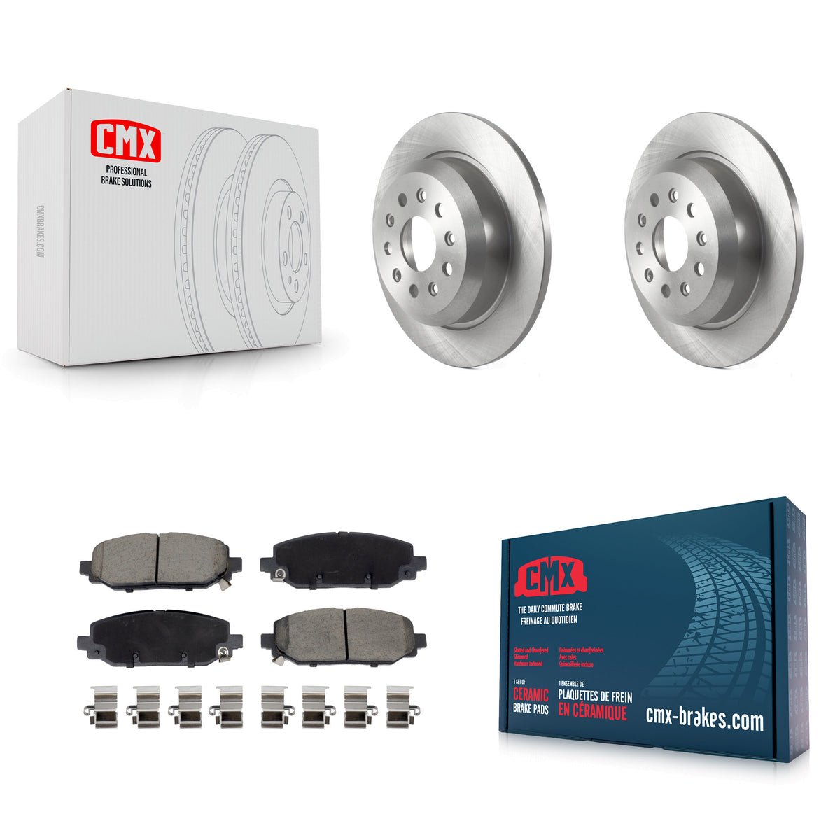 Rear Disc Brake Rotors And Ceramic Pads Kit For 2018-2020 Jeep Wrangler Rubicon K8C-103528