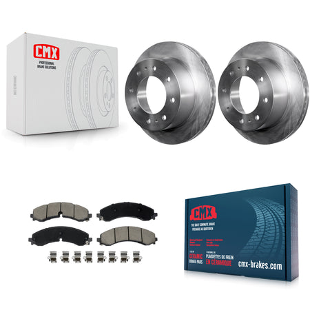 Rear Disc Brake Rotor And Ceramic Pad Kit For GMC Chevrolet Sierra 2500 HD Silverado 3500 K8C-103529