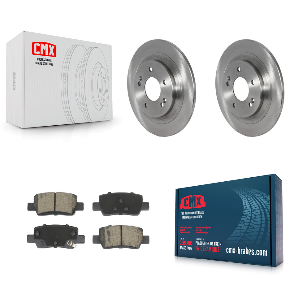 Rear Disc Brake Rotors And Ceramic Pads Kit For Kia Seltos With Electric Parking K8C-103531