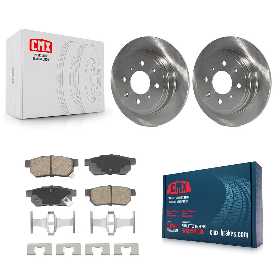 Rear Brake Rotor And Ceramic Pad Kit For Honda Civic Acura Integra del Sol Prelude CRX EL K8C-103537