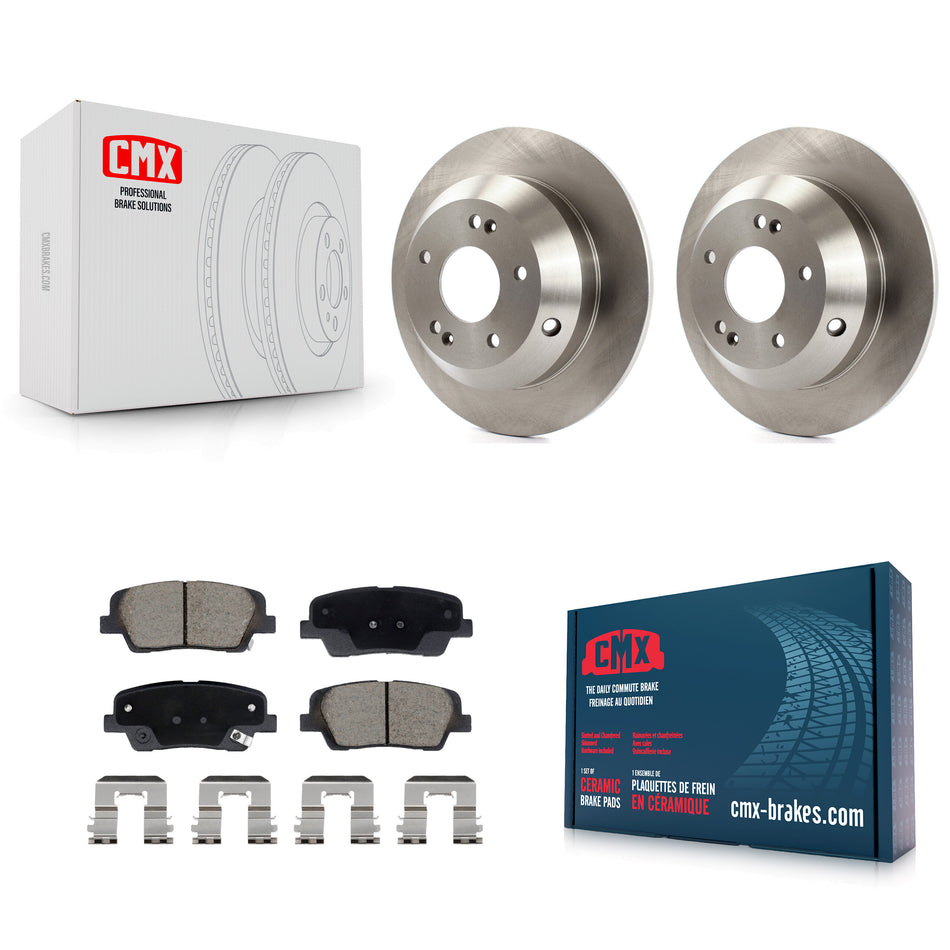 Rear Disc Brake Rotors And Ceramic Pads Kit For Hyundai Santa Fe Sport Kia Sorento XL K8C-103542