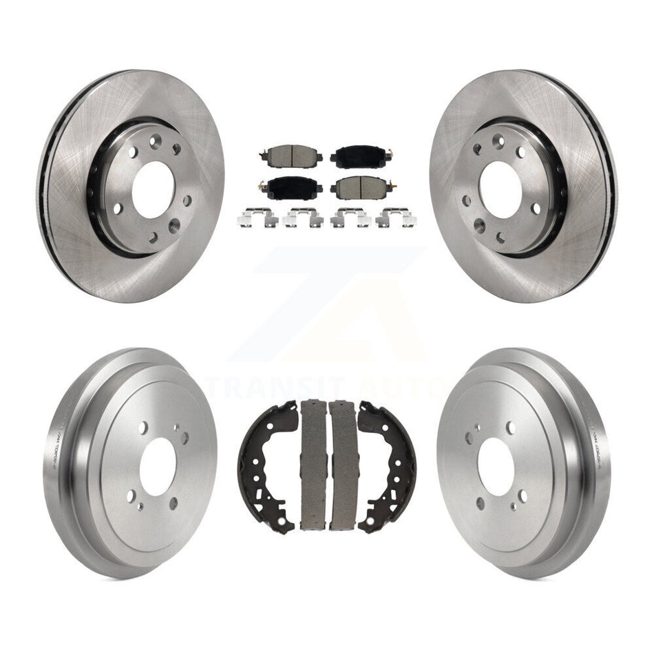 Front Rear Brake Rotors Ceramic Pad Drum Kit For Nissan Kicks SV SR with Disc rear brakes K8C-103549