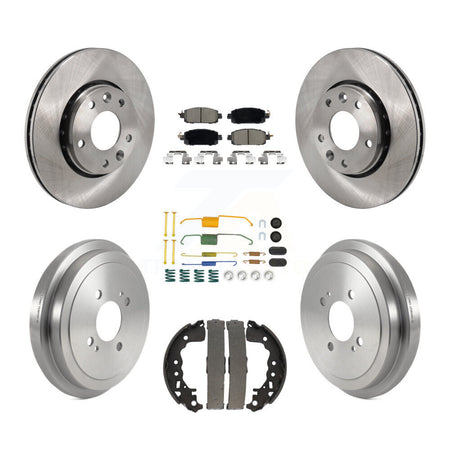 Front Rear Disc Brake Rotors Ceramic Pads And Drum Kit (7Pc) For Nissan Kicks K8C-103557