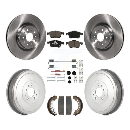 Front Rear Disc Brake Rotor Ceramic Pad & Drum Kit (7Pc) For 2015-2021 Ram ProMaster City K8C-103559
