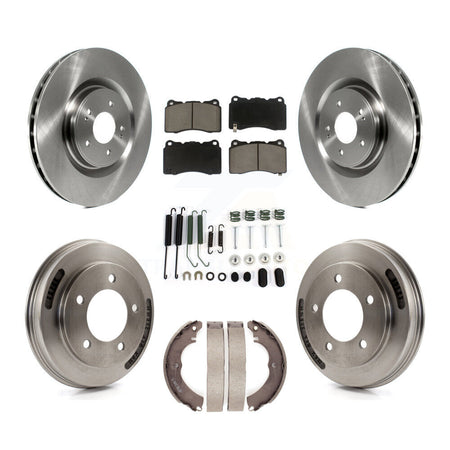 Front Rear Disc Brake Rotors Ceramic Pads And Drum Kit (7Pc) For Mitsubishi Lancer K8C-103565