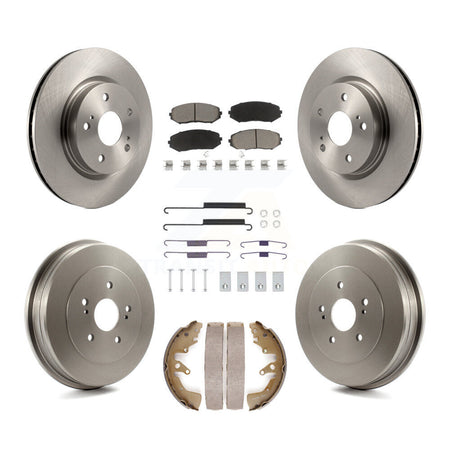 Front Rear Disc Brake Rotors Ceramic Pad Drum Kit (7Pc) For 2006-2008 Suzuki Grand Vitara K8C-103569