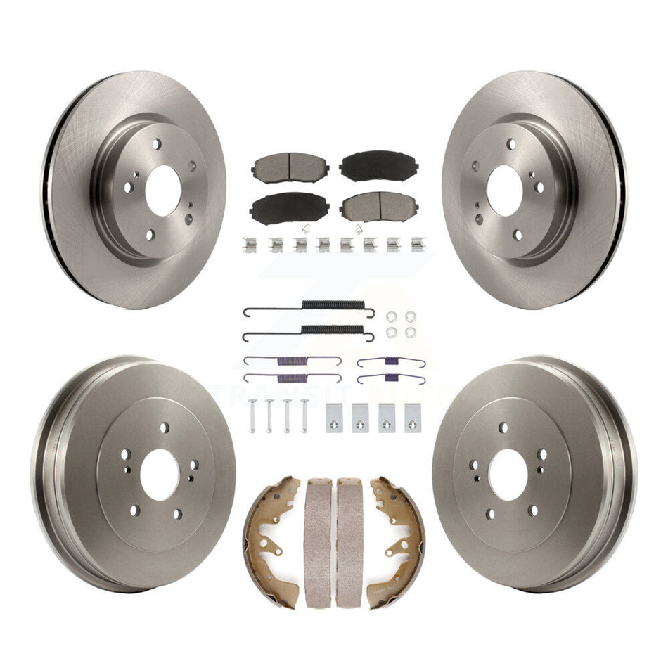 Front Rear Disc Brake Rotors Ceramic Pad Drum Kit (7Pc) For 2006-2008 Suzuki Grand Vitara K8C-103569