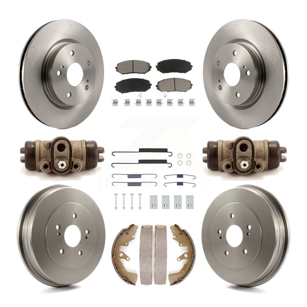 Front Rear Disc Brake Rotors Ceramic Pads And Drum Kit (9Pc) For Suzuki Grand Vitara K8C-103573