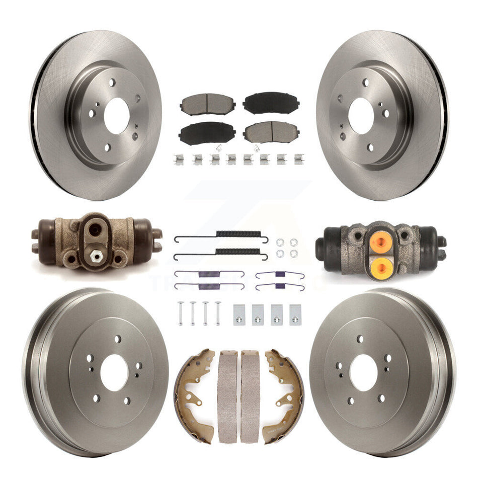 Front Rear Disc Brake Rotors Ceramic Pads And Drum Kit (9Pc) For 2008 Suzuki Grand Vitara K8C-103575