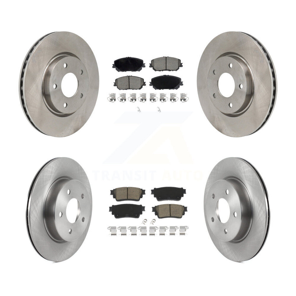 Front Rear Disc Brake Rotors And Ceramic Pads Kit For Nissan Rogue K8C-103590