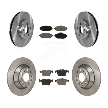 Front Rear Disc Brake Rotors Ceramic Pad Kit For Mercedes-Benz C300 Without Sport Package K8C-103591