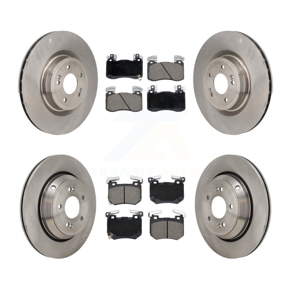 Front Rear Brake Rotors Ceramic Pad Kit For 22 Genesis G70 With 330mm Diameter Rotor K8C-103621