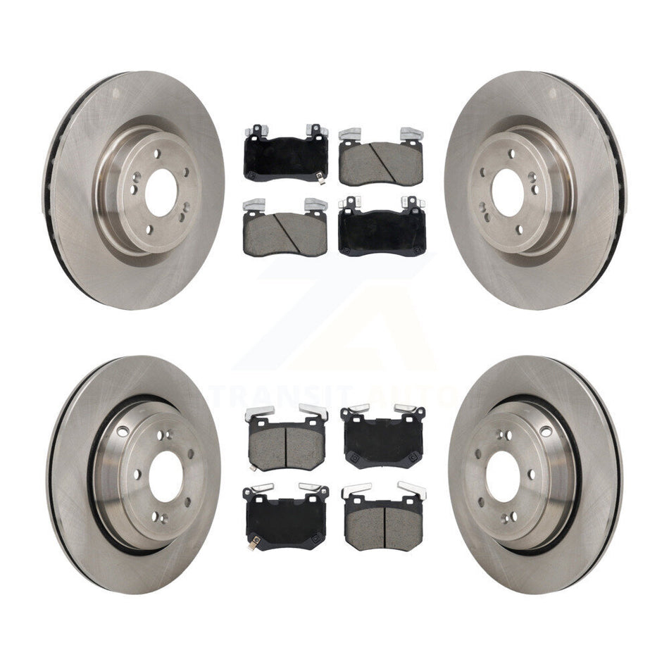 Front Rear Brake Rotors Ceramic Pad Kit For 22 Genesis G70 With 330mm Diameter Rotor K8C-103621