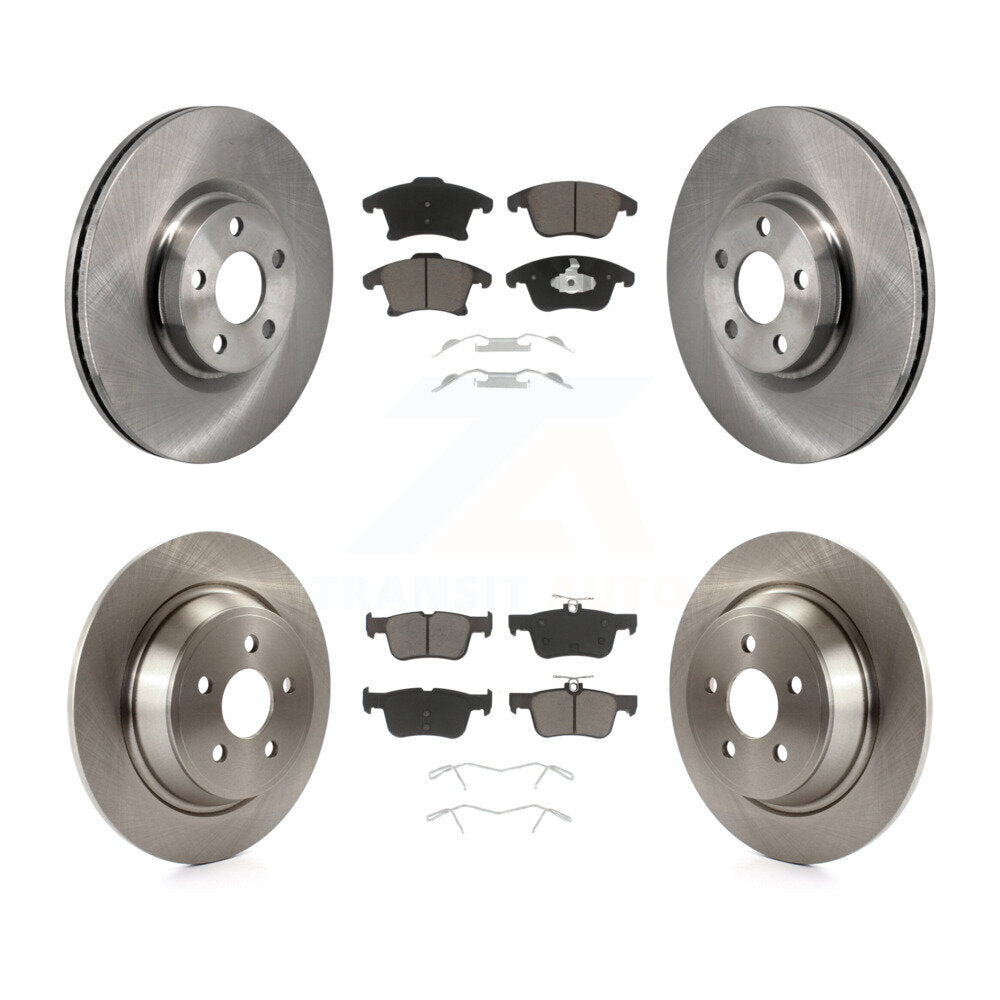 Front Rear Disc Brake Rotors And Ceramic Pads Kit For 2017-2020 Lincoln MKZ 2.0L K8C-103627