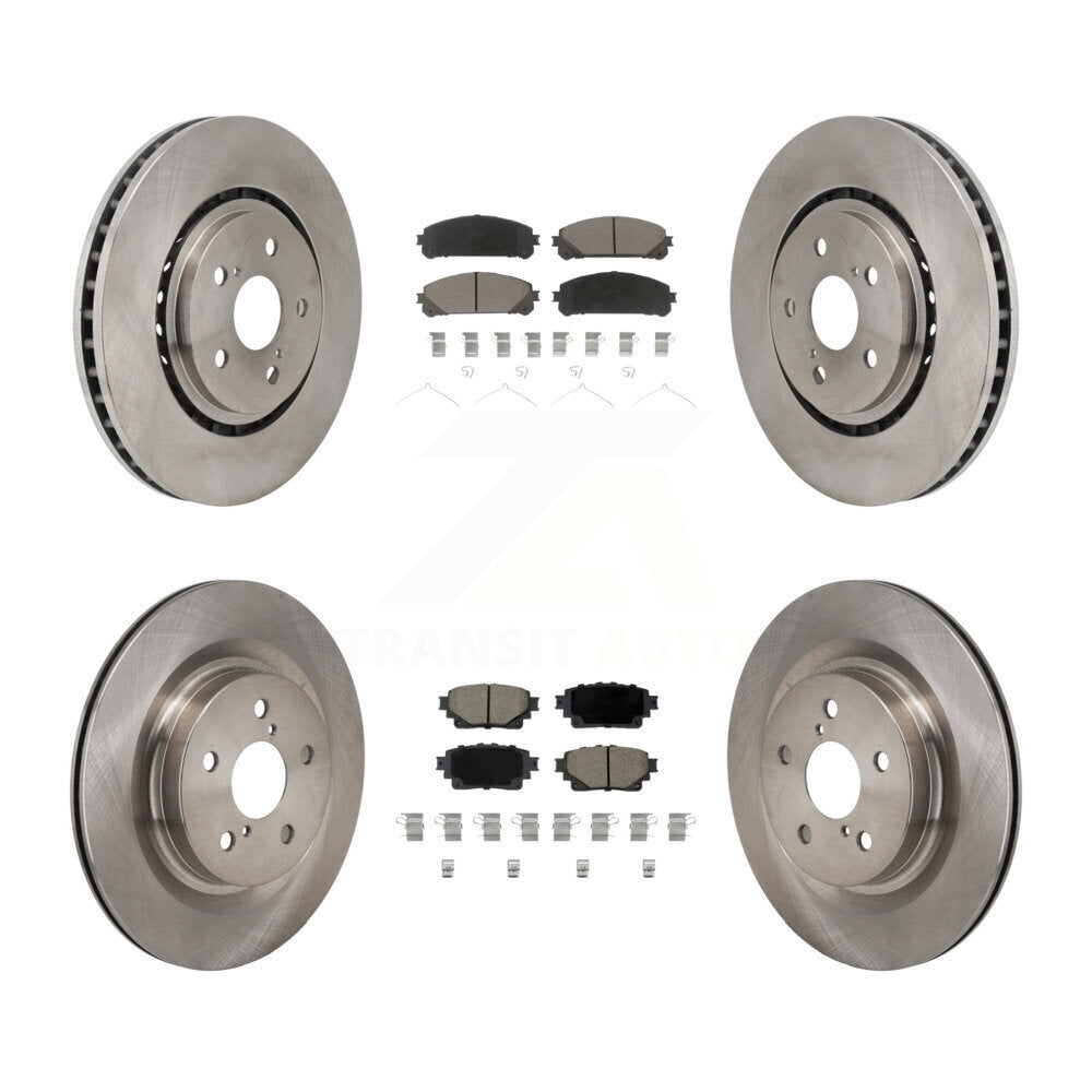 Front Rear Brake Rotors Ceramic Pad Kit For Toyota Sienna RAV4 Prime bZ4X Subaru Solterra K8C-103631