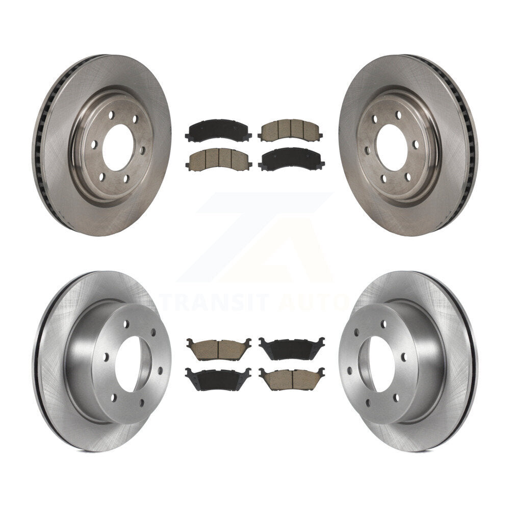 Front Rear Disc Brake Rotors And Ceramic Pads Kit For 2022-2023 Ford Bronco 3.0L K8C-103635