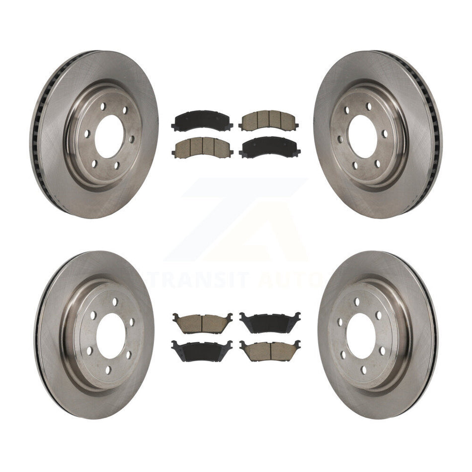 Front Rear Disc Brake Rotor & Ceramic Pad Kit For Ford F-150 Expedition Lincoln Navigator K8C-103638