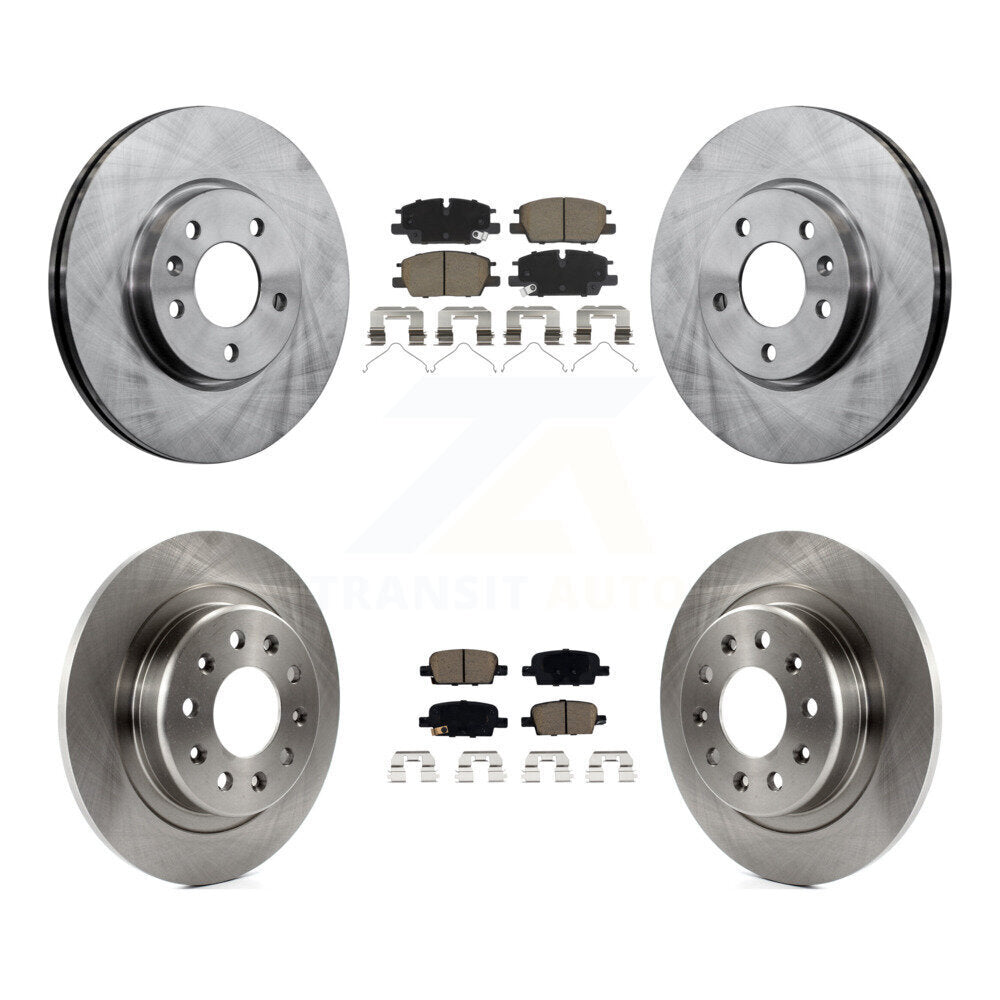 Front Rear Brake Rotor And Ceramic Pad Kit For Chevrolet Malibu With Manual Parking K8C-103645