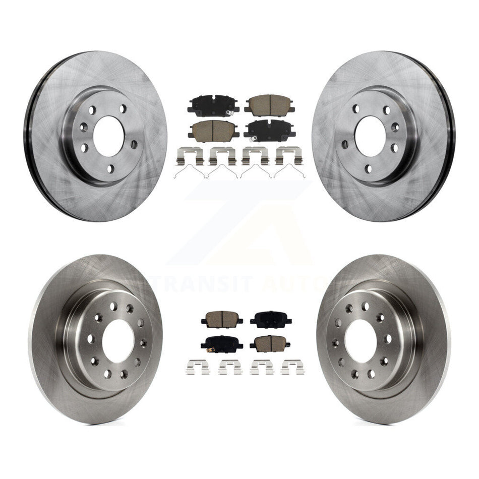 Front Rear Brake Rotor And Ceramic Pad Kit For Chevrolet Malibu With Manual Parking K8C-103645