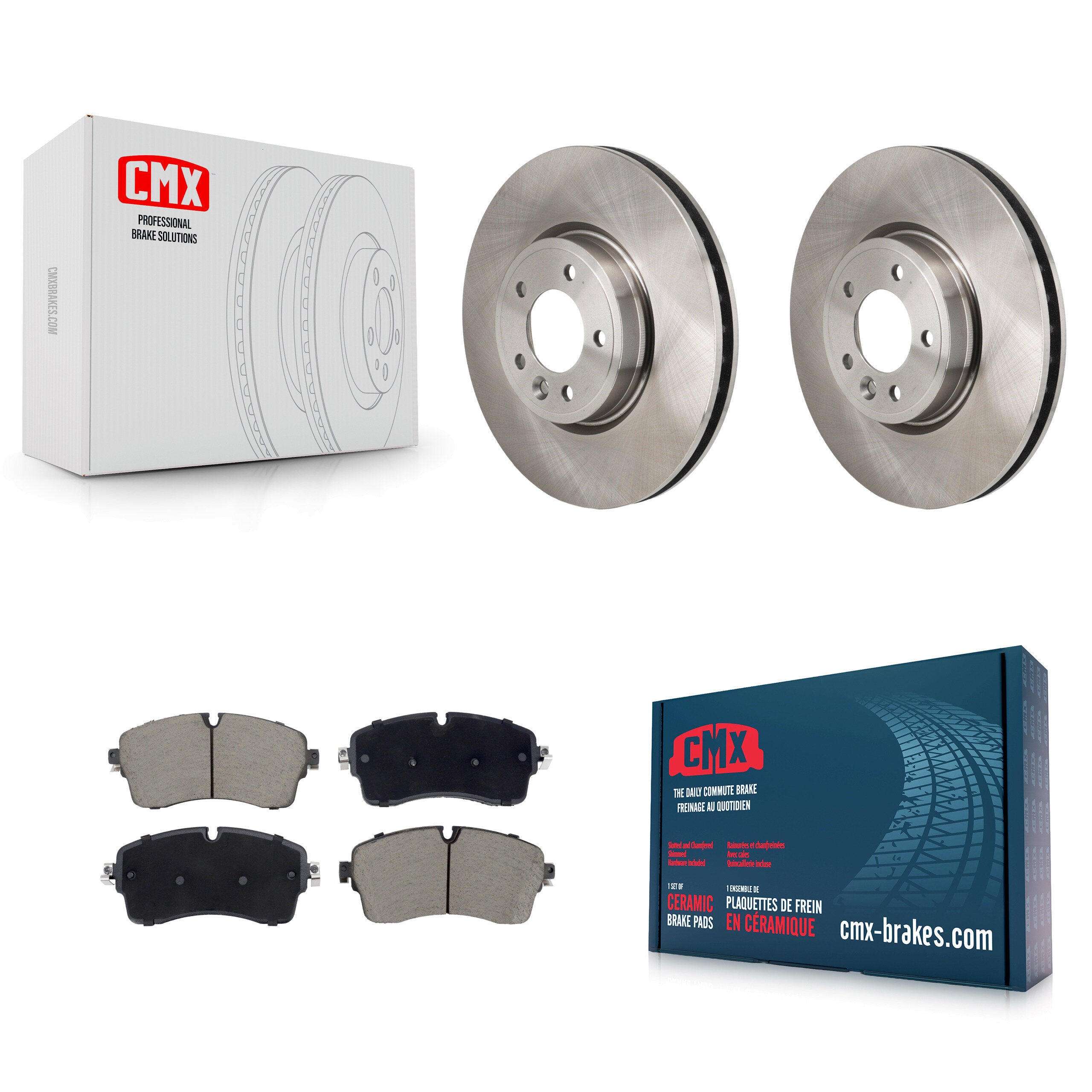 Front Disc Brake Rotors And Ceramic Pads Kit For Land Rover Discovery Range DIESEL engine K8C-103658