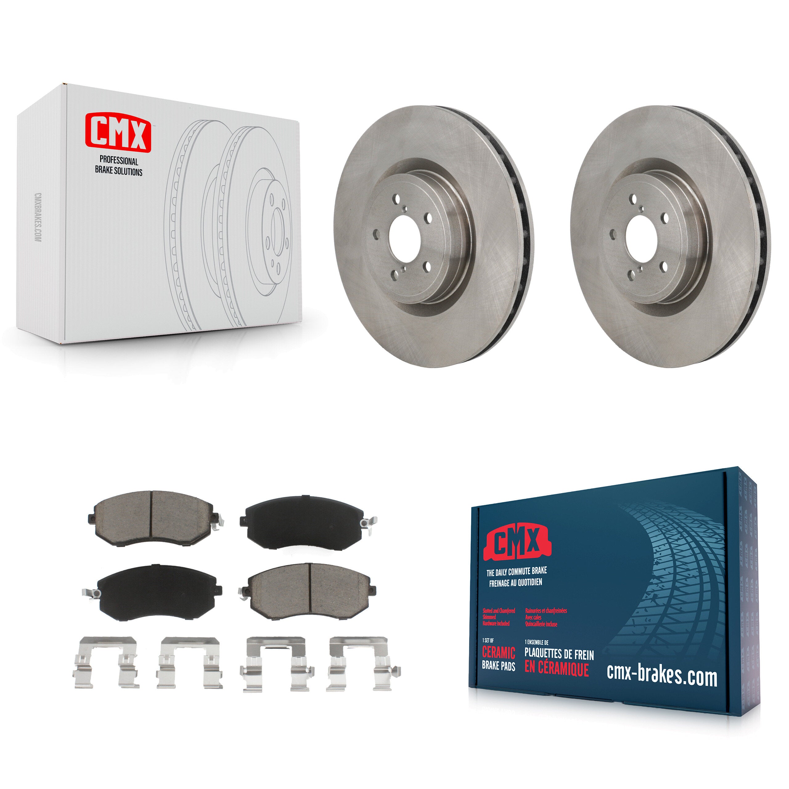 Front Disc Brake Rotors And Ceramic Pad Kit For 2019 Toyota 86 Base GT With Brembo Brakes K8C-103665