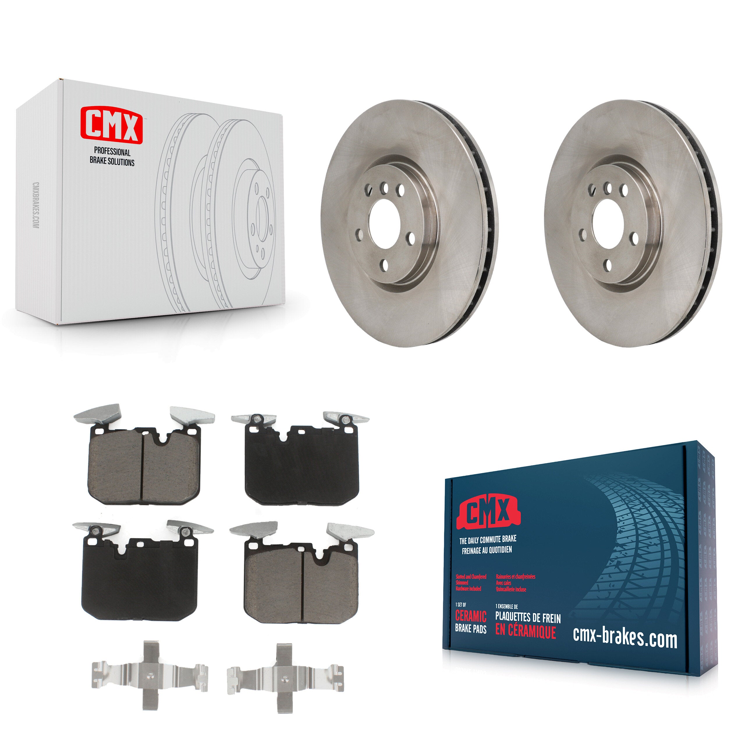Front Disc Brake Rotors And Ceramic Pads Kit For 2020-2022 Mini Cooper John Works K8C-103667