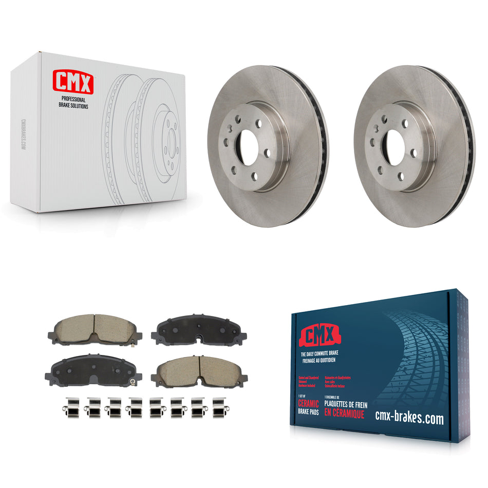 Front Disc Brake Rotors And Ceramic Pads Kit For 2021-2022 Chevrolet Colorado GMC Canyon K8C-103701