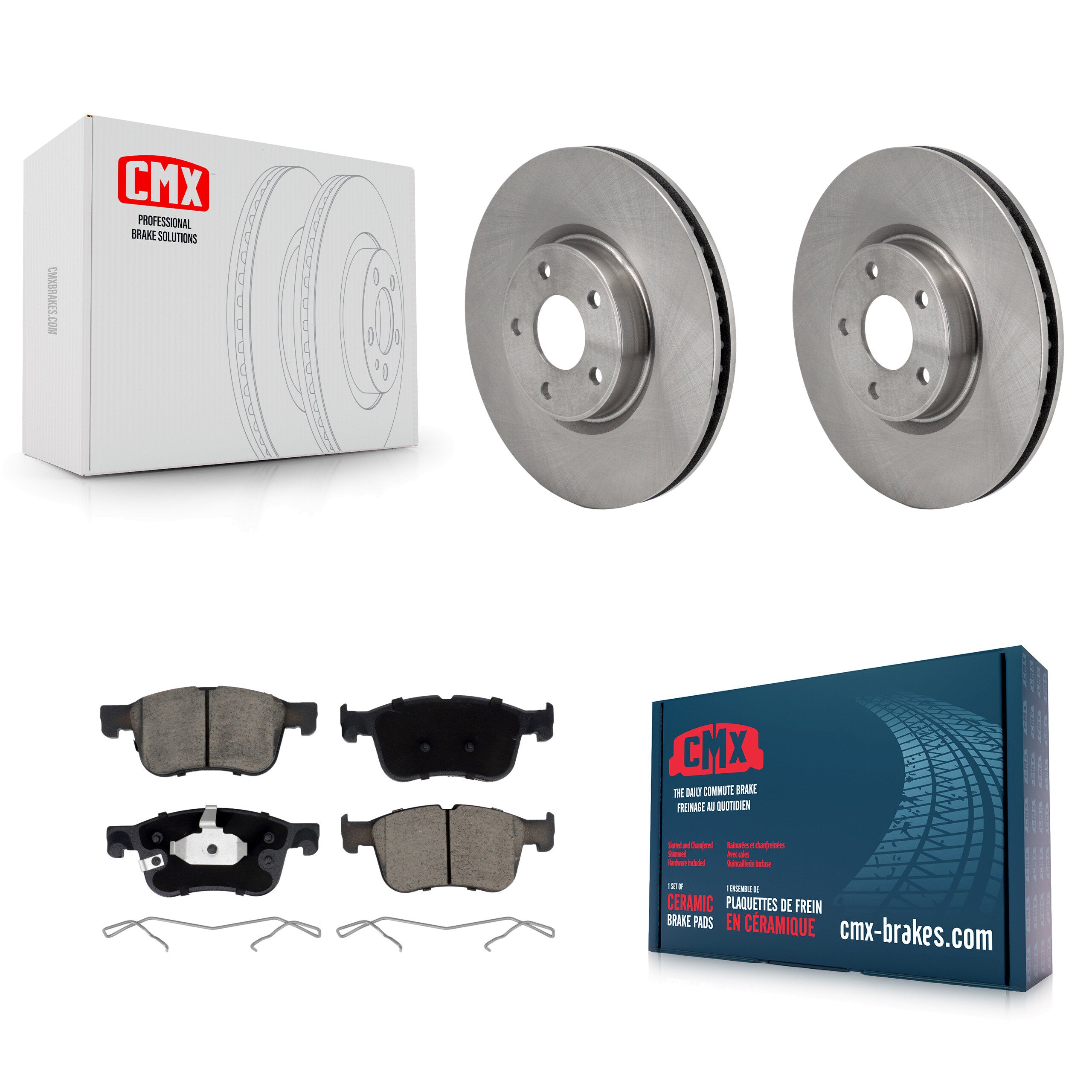 Front Disc Brake Rotors And Ceramic Pads Kit For Ford Escape Bronco Sport Lincoln Corsair K8C-103704