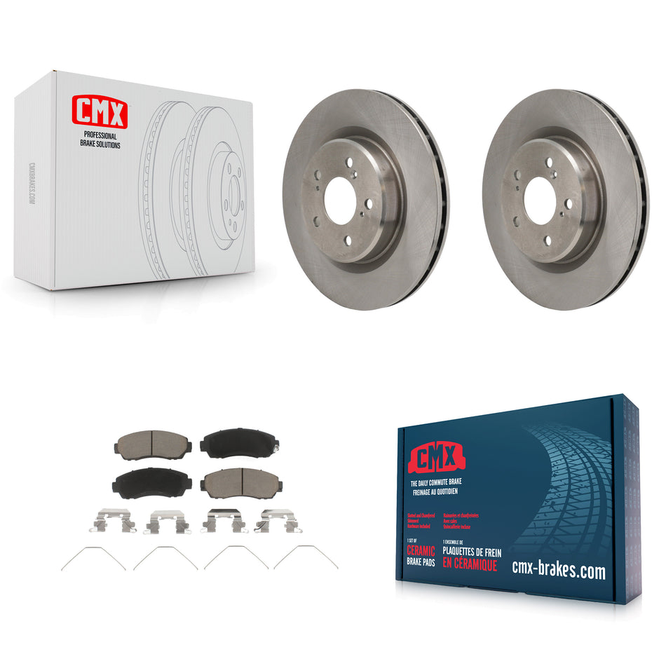 Front Disc Brake Rotors And Ceramic Pads Kit For 2021-2023 Acura TLX 2.0L K8C-103708