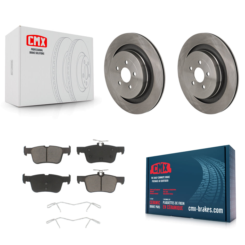 Rear Disc Brake Rotors And Ceramic Pads Kit For Ford Edge Lincoln Nautilus K8C-103721