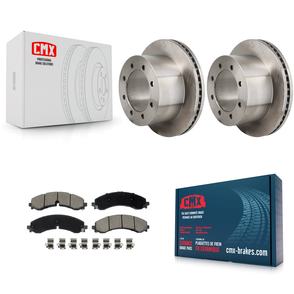 Rear Disc Brake Rotors And Ceramic Pads Kit For GMC Sierra 3500 HD Chevrolet Silverado K8C-103739