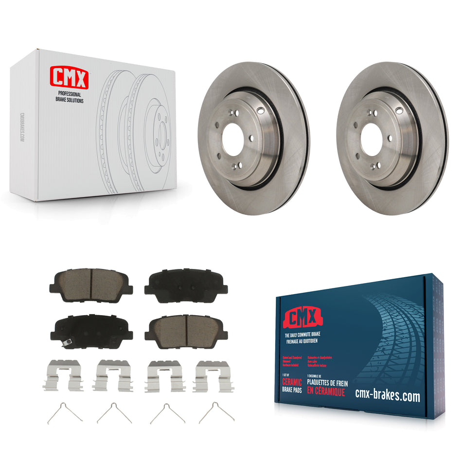 Rear Disc Brake Rotors And Ceramic Pads Kit For Genesis G70 Kia Stinger G80 K8C-103741