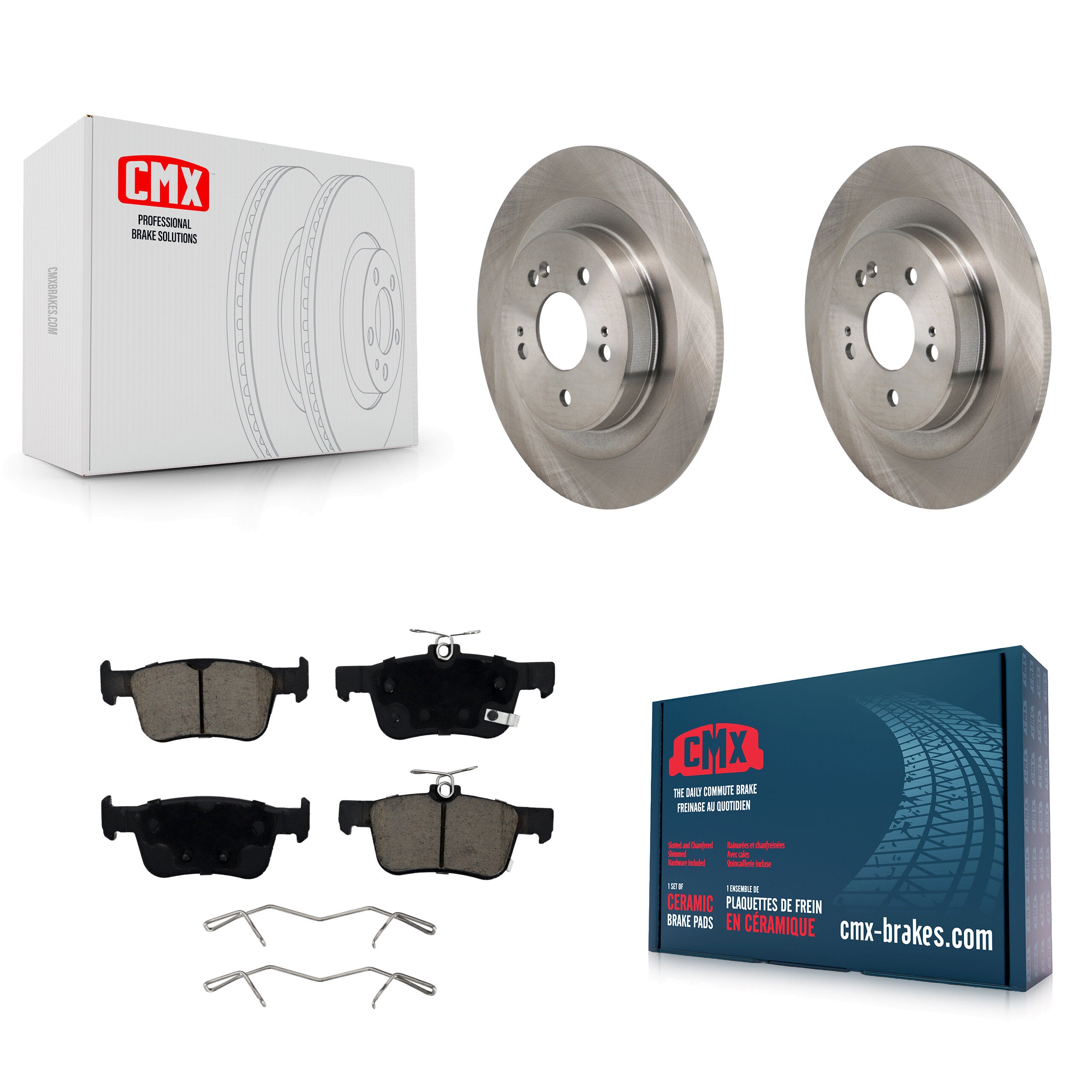 Rear Disc Brake Rotors And Ceramic Pads Kit For 2021-2023 Acura TLX K8C-103746