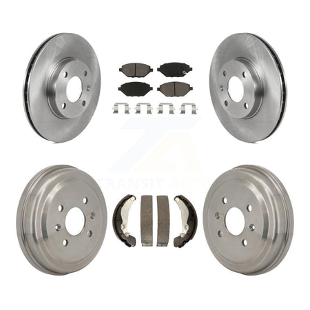 Front Rear Disc Brake Rotors Ceramic Pads And Drum Kit For 2016-2021 Chevrolet Spark K8C-103764