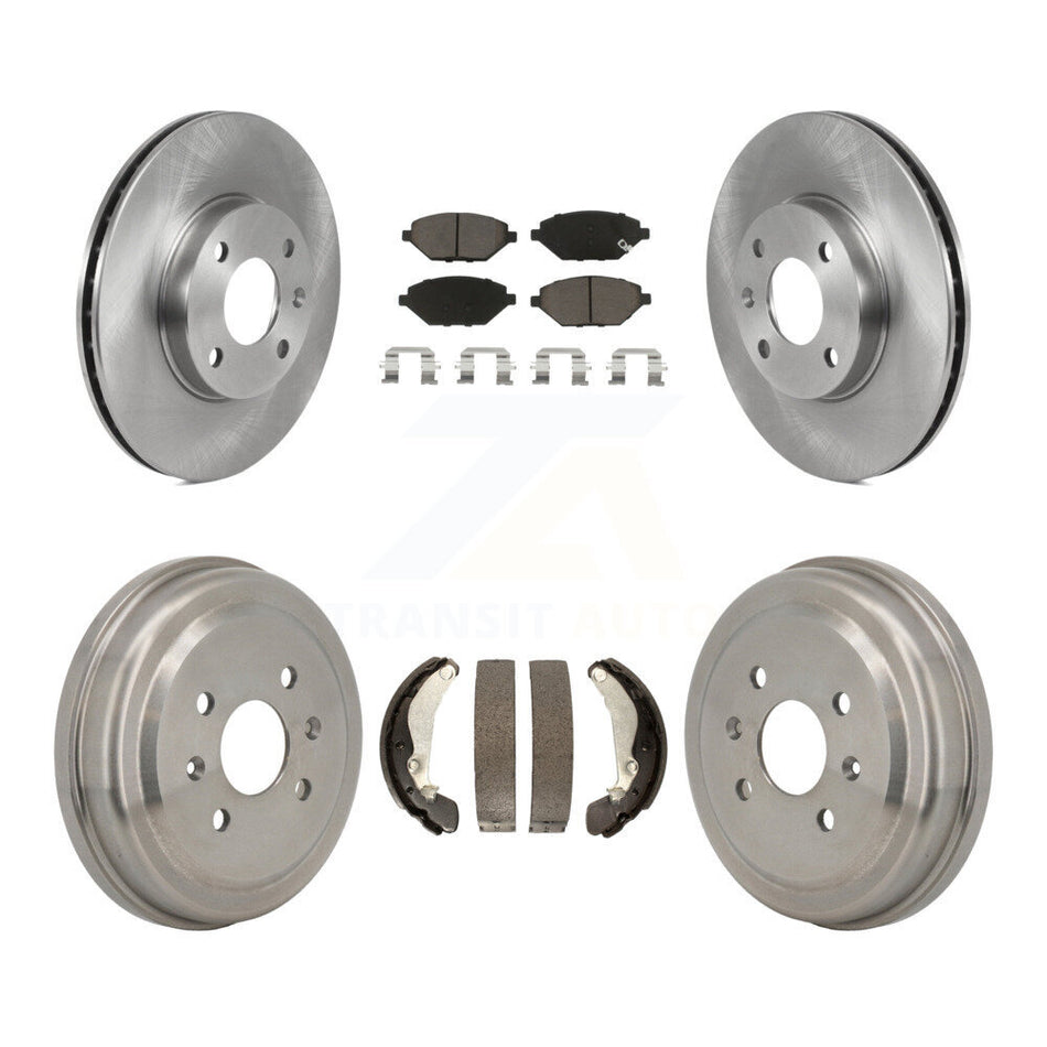Front Rear Disc Brake Rotors Ceramic Pads And Drum Kit For 2016-2021 Chevrolet Spark K8C-103764