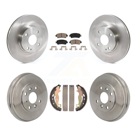 Front Rear Disc Brake Rotors Ceramic Pads And Drum Kit For Toyota Yaris iA Scion K8C-103766