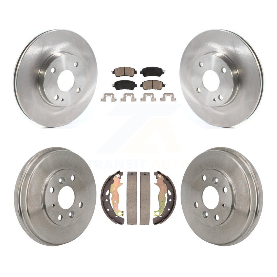 Front Rear Disc Brake Rotors Ceramic Pads And Drum Kit For Toyota Yaris iA Scion K8C-103766