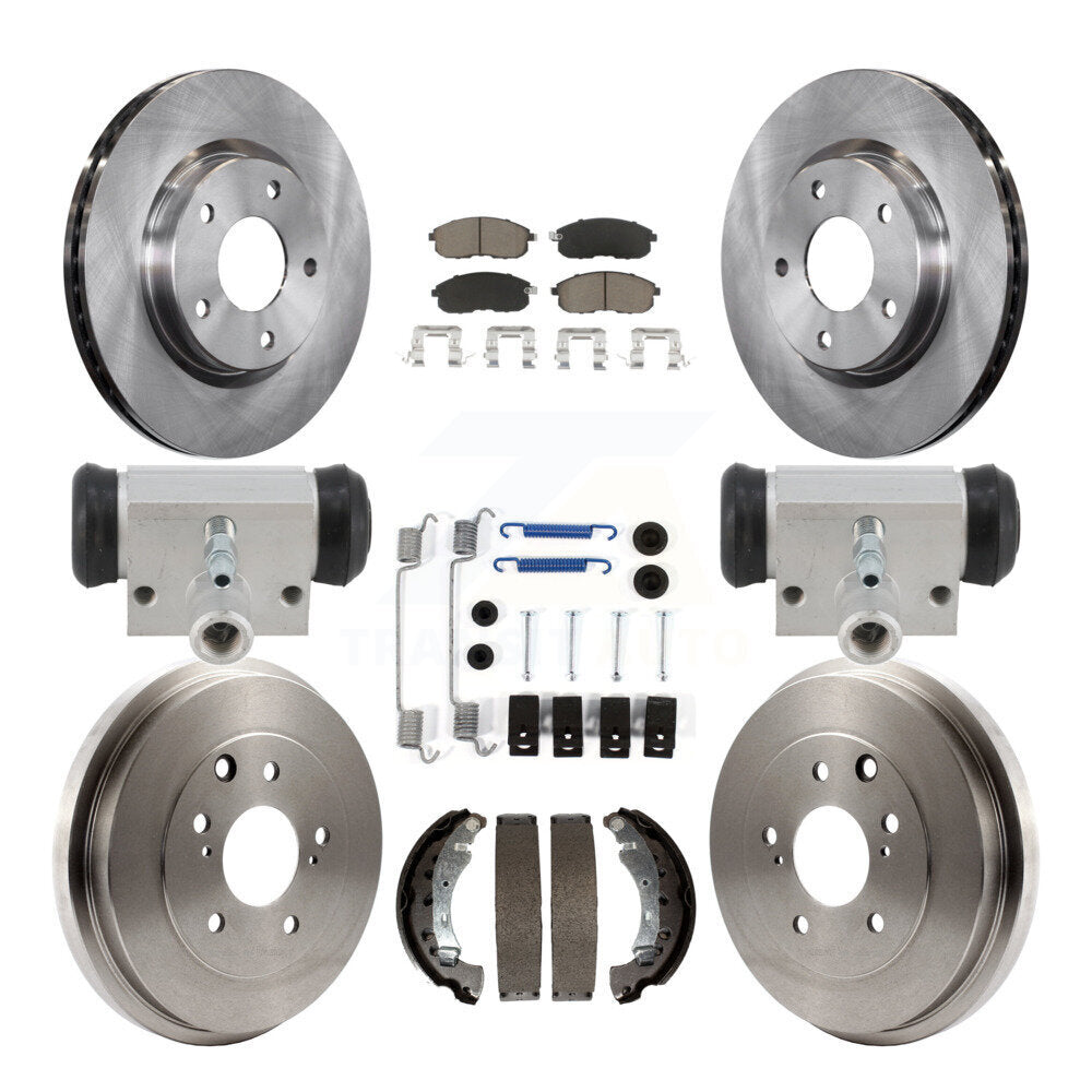 Front Rear Disc Brake Rotors Ceramic Pads And Drum Kit (9Pc) For Nissan Sentra K8C-103776