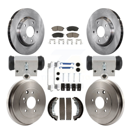 Front Rear Disc Brake Rotors Ceramic Pads And Drum Kit (9Pc) For Nissan Sentra K8C-103776