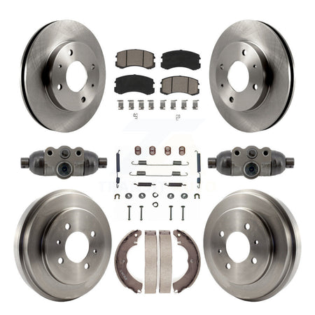 Front Rear Disc Brake Rotors Ceramic Pads And Drum Kit (9Pc) For Mitsubishi Lancer K8C-103792