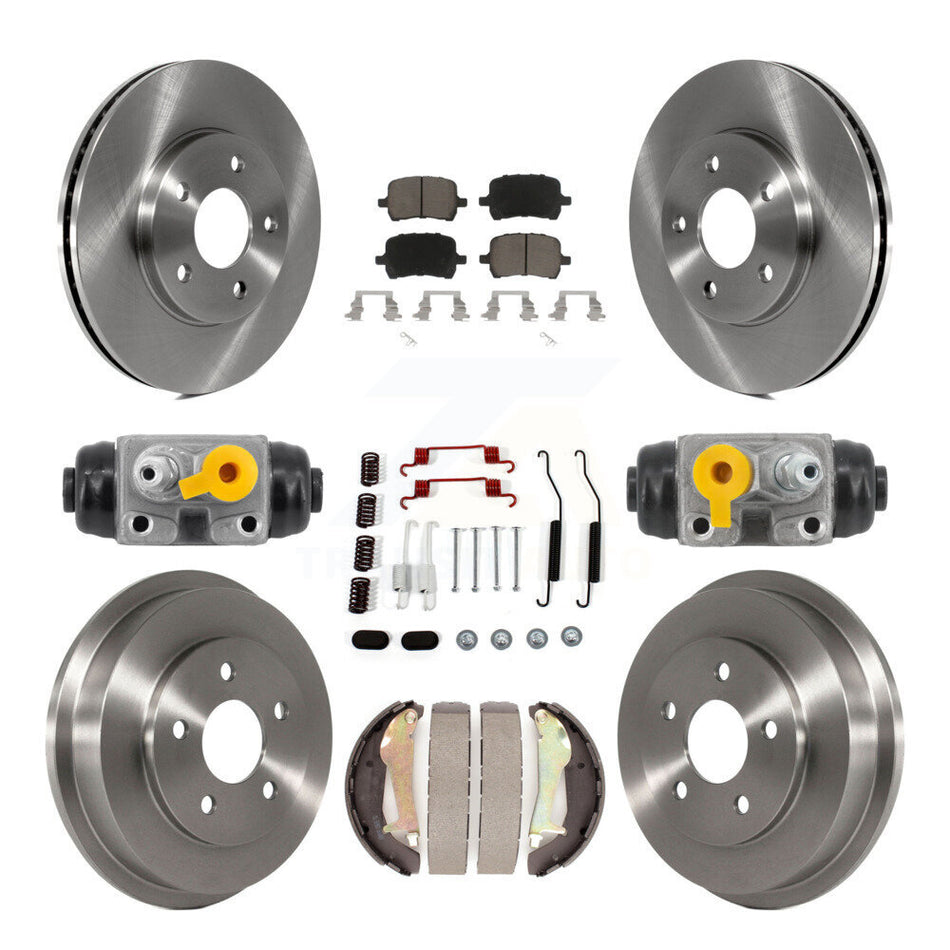 Front Rear Disc Brake Rotors Ceramic Pads And Drum Kit (9Pc) For Chevrolet HHR K8C-103801