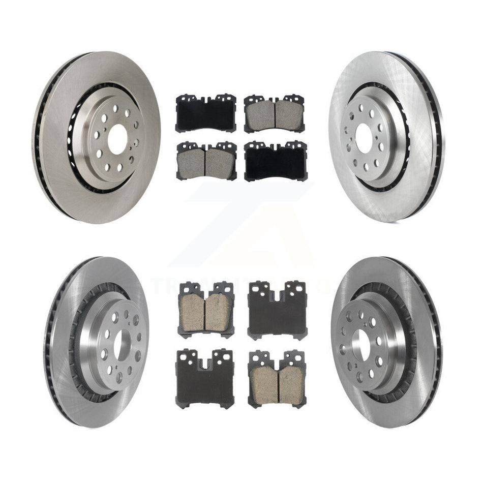 Front Rear Disc Brake Rotors And Ceramic Pads Kit (6Pc) For Lexus LS460 LS600h K8C-103809