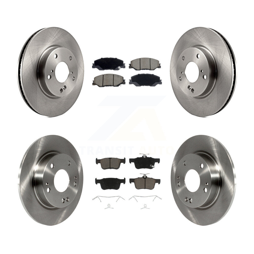 Front Rear Brake Rotors Ceramic Pad Kit For Honda Civic LX Sport EX Touring K8C-103813