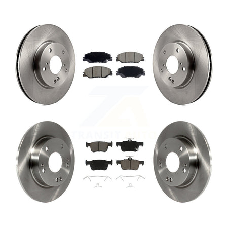 Front Rear Brake Rotors Ceramic Pad Kit For Honda Civic LX Sport EX Touring K8C-103813